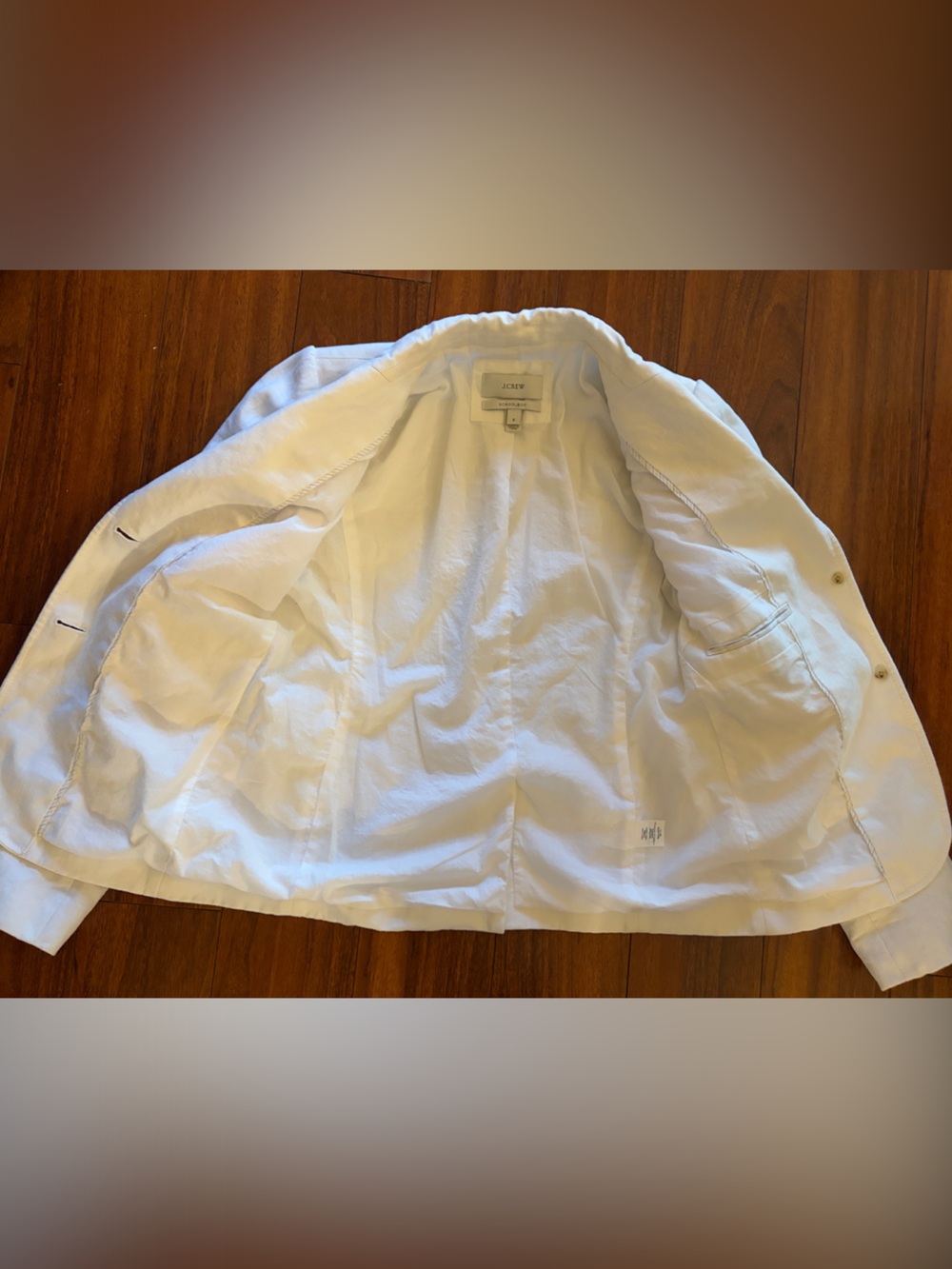 J. Crew Schoolboy Women’s White Linen Blazer - Picture 4 of 5